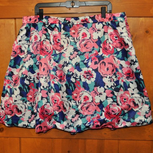 Skirt women's Retro Vintage floral-print A-Line Summer Midi Pleated Skirt - Picture 1 of 4